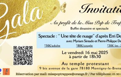 Invitation au gala et spectacle au profit de la MissPop